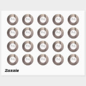 Moderne Abstracte goudroze roze roodroodroestboter Ronde Sticker (Vel)