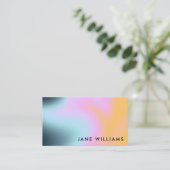 Moderne Abstracte gradiënt Trendy Ombre Visitekaartje (Staand voorkant)