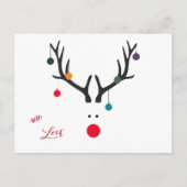 Moderne, abstracte, grappige kerstrendierbubels feestdagenkaart (Voorkant)