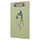 Moderne abstracte groene handtekeninktafbeelding klembord (Links)