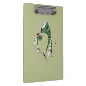 Moderne abstracte groene handtekeninktafbeelding klembord (Rechts)