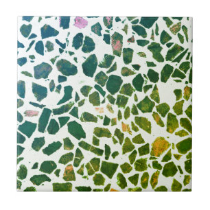 Moderne Abstracte groene marmeren steen Terrazzo Tegeltje