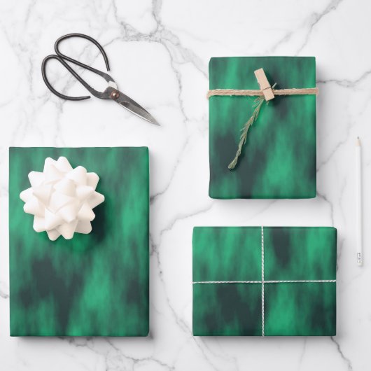 Moderne abstracte, groene strokleurstof inpakpapier vel (Voorkant)