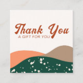 Moderne Abstracte groene Terra Cotta Yoga Kortingskaartje (Voorkant)