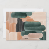 Moderne abstracte groene volledige aftapklep 1 fot feestdagenkaart (Achterkant)