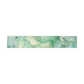 Moderne Abstracte Groene Waterverf Belly Band Uitnodigingen Wikkel (Vlak)