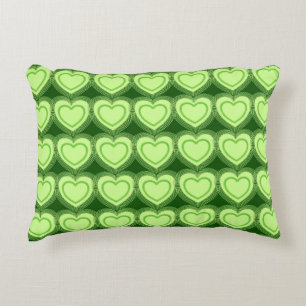 Moderne Abstracte harten - Lime Green Decoratief Kussen