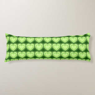 Moderne Abstracte harten - Lime Green Lichaamskussen