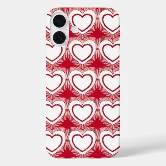 Moderne Abstracte Harten - Rood en Wit Case-Mate iPhone Case (Achterkant)