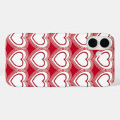 Moderne Abstracte Harten - Rood en Wit Case-Mate iPhone Case (Achterkant (horizontaal))