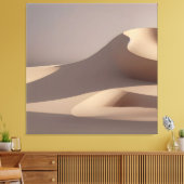 Moderne Abstracte hedendaagse grote beige Canvas Afdruk (Insitu (Woonkamer))