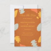 Moderne Abstracte Herfst Warme Elegantie Save The Date (Voorkant)