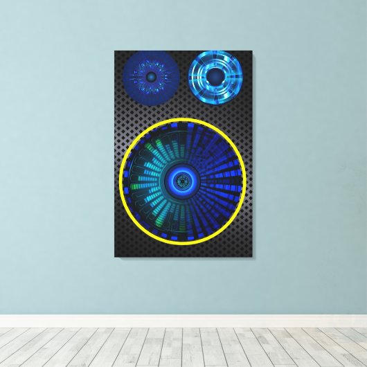 MODERNE, ABSTRACTE, HOME DECOR LUIDSPREKER CANVAS AFDRUK (Insitu (Houten vloer))