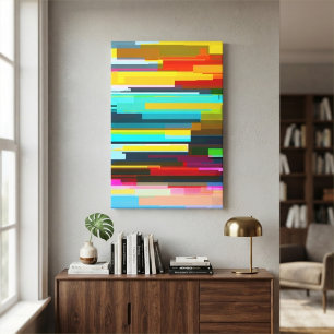 Moderne Abstracte Horizonten Kleurrijke Geometrisc Canvas Afdruk