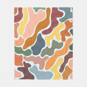 Moderne, abstracte illustratie in oortige tonen. fleece deken