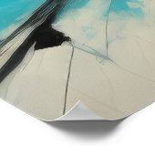 Moderne Abstracte Impressionisme Minimalisme 3:2 Poster (Hoek)