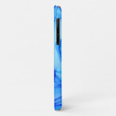 Moderne Abstracte indigo Blue Paars Swirls Monogra Case-Mate iPhone Case (Achterkant/links)