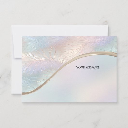 Moderne Abstracte Iriserende Bedankkaart (Achterkant)