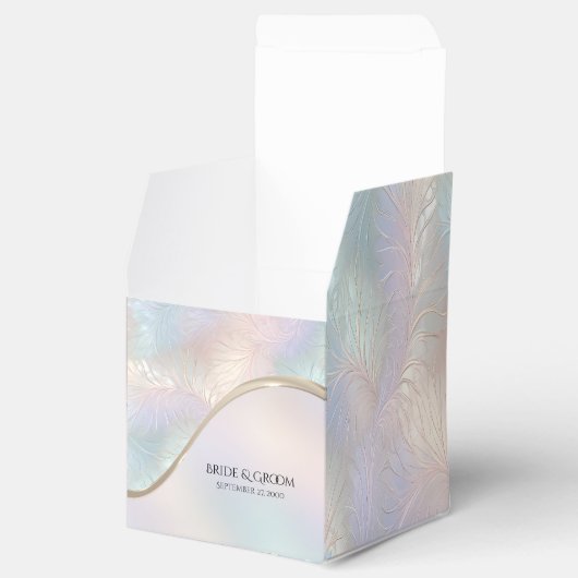 Moderne Abstracte iriserende gunst box Bedankdoosjes (Geopend)