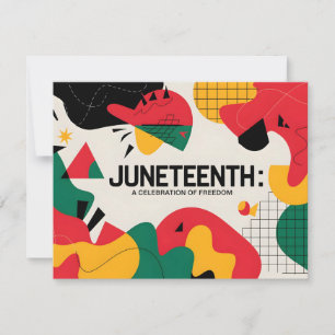 Moderne Abstracte Juneteenth Freedom Celebration K Feestdagenkaart