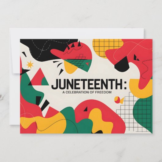 Moderne Abstracte Juneteenth Freedom Celebration K Save The Date (Voorkant)