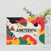 Moderne Abstracte Juneteenth Freedom Celebration K Save The Date (Staand voorkant)