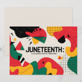 Moderne Abstracte Juneteenth Freedom Celebration K Save The Date (Voorkant / Achterkant)