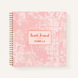 Moderne Abstracte kaartreisjournaal Notitieboek