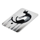 Moderne Abstracte kat - Minimalistische ontwerpkun Magneet (Linkerzijde)