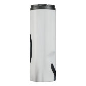 Moderne Abstracte kat - Minimalistische ontwerpkun Thermosbeker (Achterkant)