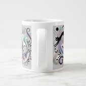 Moderne Abstracte kattenkunst - Stijlvolle Mok voo (Achterkant)