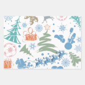 Moderne Abstracte kerst Inpakpapier Vel (Voorkant 3)