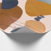 Moderne Abstracte kerstfeestdag Cadeaupapier (Hoek)