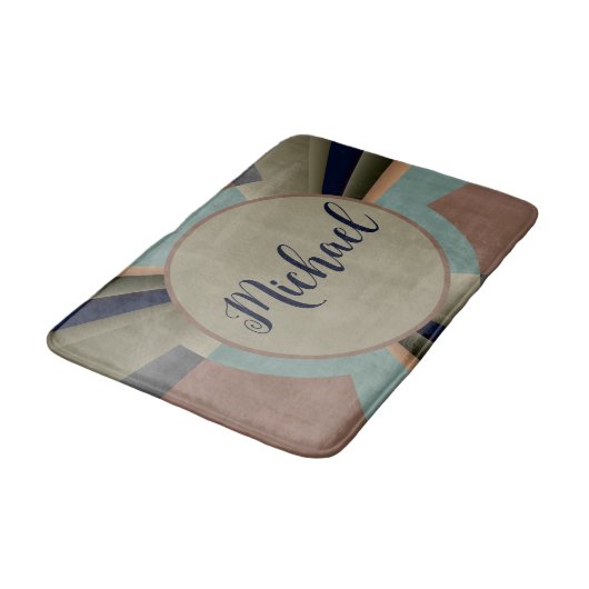 Moderne Abstracte Kleur Harmonie Fractal Graphic N Badmat (Gekanteld)