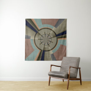 Moderne Abstracte Kleur Harmonie Fractale Kunst Gr Wandkleed
