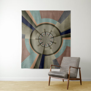Moderne Abstracte Kleur Harmonie Fractale Kunst Gr Wandkleed