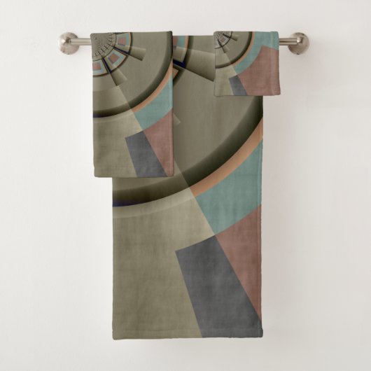 Moderne Abstracte kleur Harmony Fractal Art Graphi Bad Handdoek (Insitu)