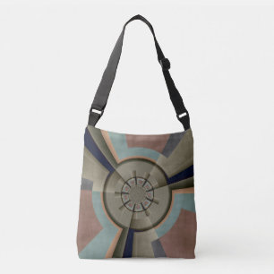 Moderne Abstracte kleur Harmony Fractal Art Graphi Crossbody Tas