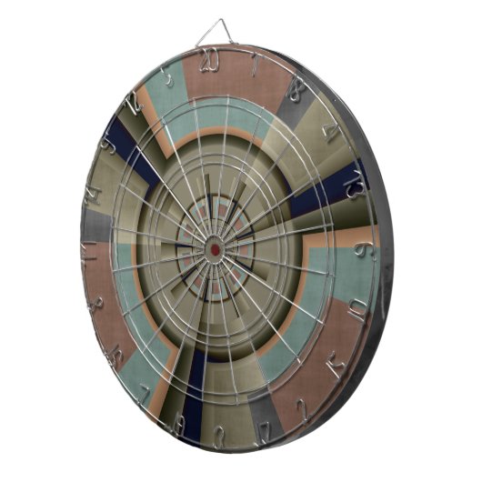 Moderne Abstracte kleur Harmony Fractal Art Graphi Dartbord (Voorkant Rechts)
