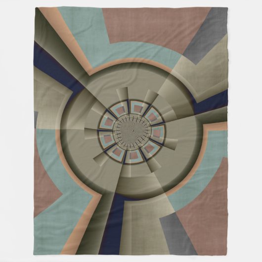 Moderne Abstracte kleur Harmony Fractal Art Graphi Fleece Deken (Voorkant)