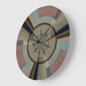 Moderne Abstracte kleur Harmony Fractal Art Graphi Grote Klok (Hoek)