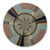 Moderne Abstracte kleur Harmony Fractal Art Graphi Keramische Knop (Voorkant)