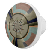 Moderne Abstracte kleur Harmony Fractal Art Graphi Keramische Knop (Rechts)