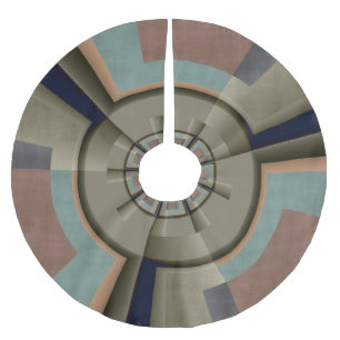 Moderne Abstracte kleur Harmony Fractal Art Graphi Kerstboom Rok