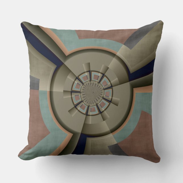 Moderne Abstracte kleur Harmony Fractal Art Graphi Kussen (Voorkant)