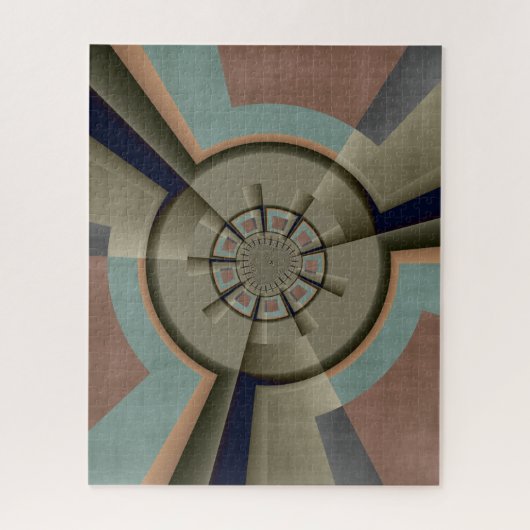 Moderne Abstracte kleur Harmony Fractal Art Graphi Legpuzzel (Verticaal)