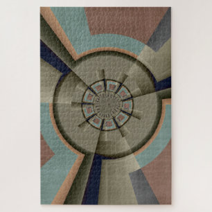 Moderne Abstracte kleur Harmony Fractal Art Graphi Legpuzzel