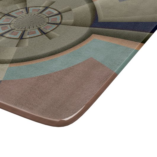 Moderne Abstracte kleur Harmony Fractal Art Graphi Snijplank (Hoek)