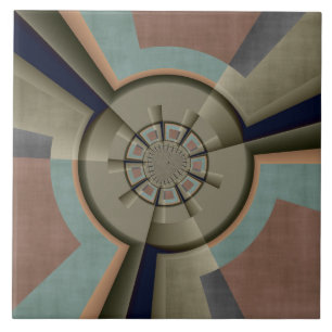 Moderne Abstracte kleur Harmony Fractal Art Graphi Tegeltje