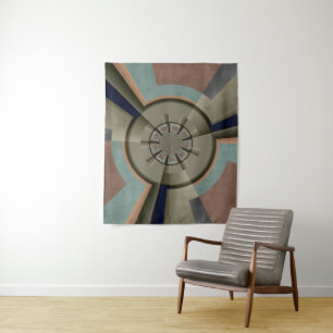 Moderne Abstracte kleur Harmony Fractal Art Graphi Wandkleed